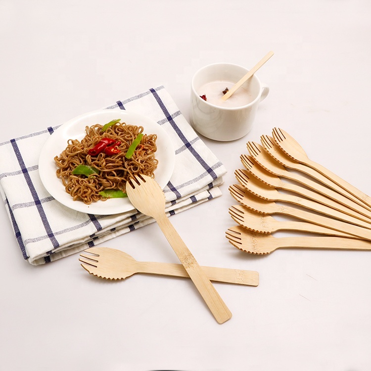 Picnic Sporks Utensil Spoon Cutlery Set Portable Outdoor Travel Versatile 3 in 1 Flatware Sets Bamboo Kitchen Dessert Modern T/T