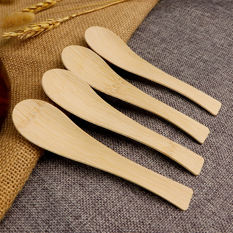 14 cm Disposable bamboo tableware disposable soup spoon