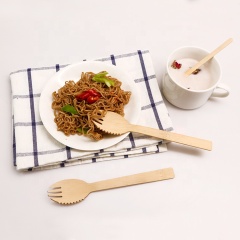 Picnic Sporks Utensil Spoon Cutlery Set Portable Outdoor Travel Versatile 3 in 1 Flatware Sets Bamboo Kitchen Dessert Modern T/T