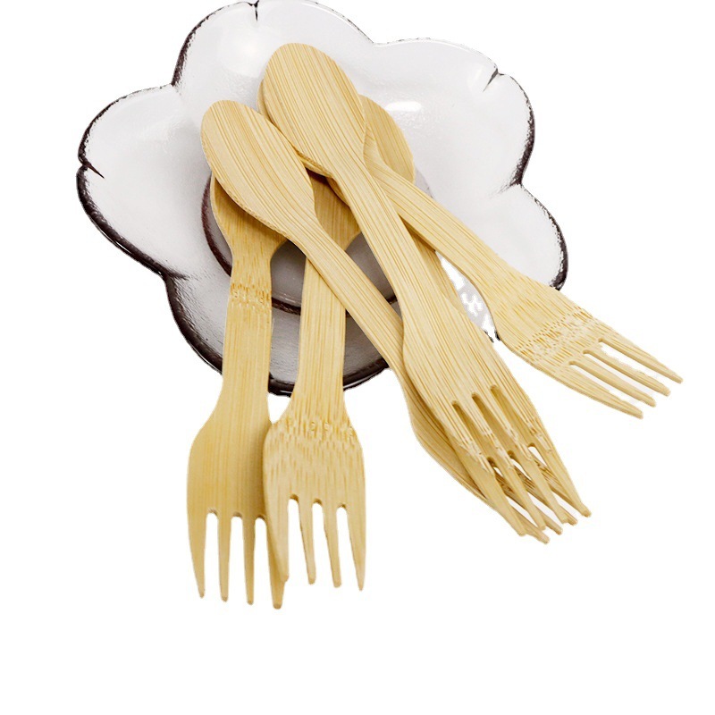 Disposable Bamboo Utensils 100% Eco-Friendly Bamboo Cutlery Set