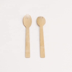 Picnic Sporks Utensil Spoon Cutlery Set Portable Outdoor Travel Versatile 3 in 1 Flatware Sets Bamboo Kitchen Dessert Modern T/T