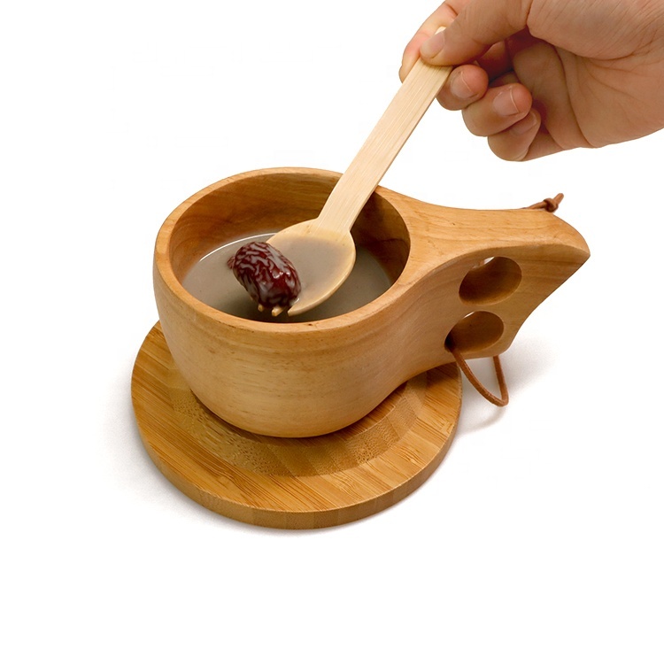 Individually Wrapped Natural Eco Friendly  Biodegradable Disposable Bamboo Spork