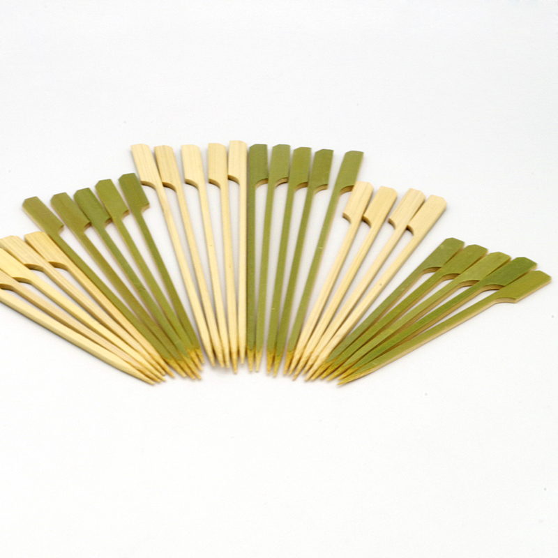 Wholesale green bamboo paddle skewer