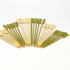 Wholesale green bamboo paddle skewer