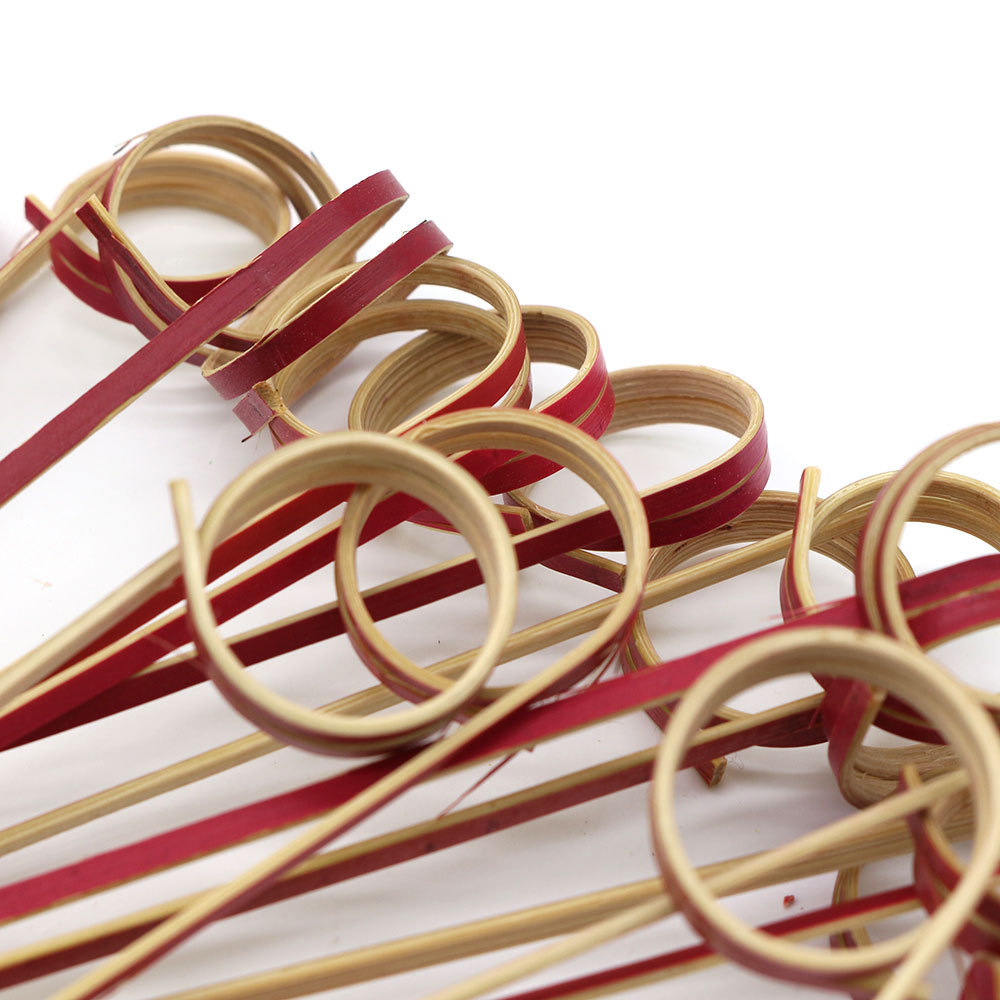 Factory Bestseller Bamboo Disposable Knot Skewer Fruit Fork