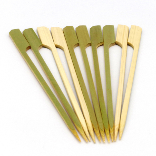Wholesale green bamboo paddle skewer
