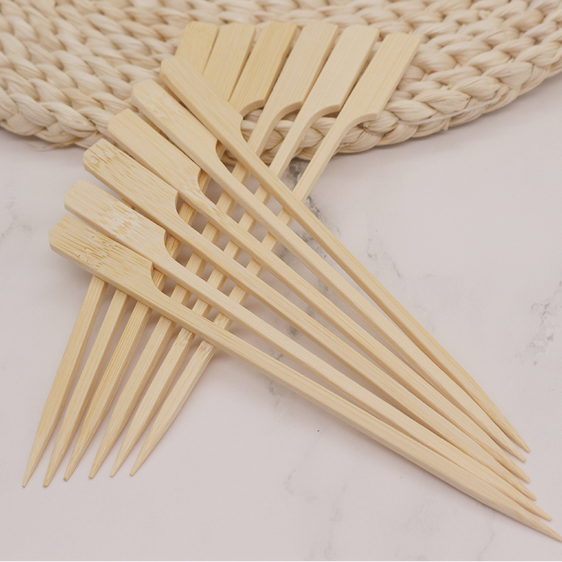 Wholesale Bamboo Disposable Paddle Skewer Grill Kebab Sticks BBQ Tools Set with Customize