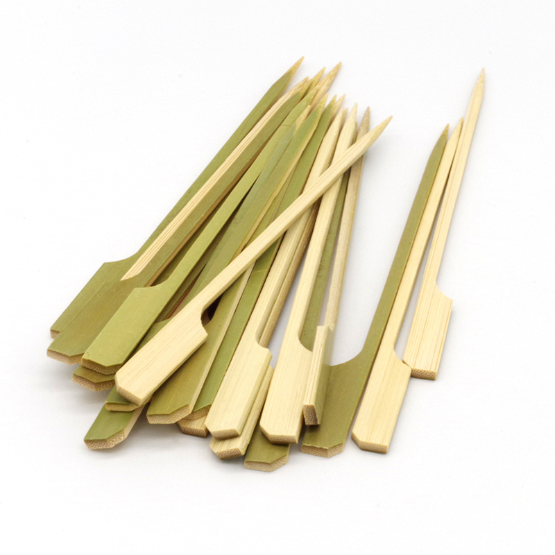 Wholesale green bamboo paddle skewer