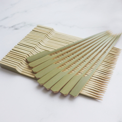 Biodegradable Green Natural Bamboo Teppo Paddle Skewer Disposable Wooden Food Kebab BBQ Barbecue Grill Stick Skewers