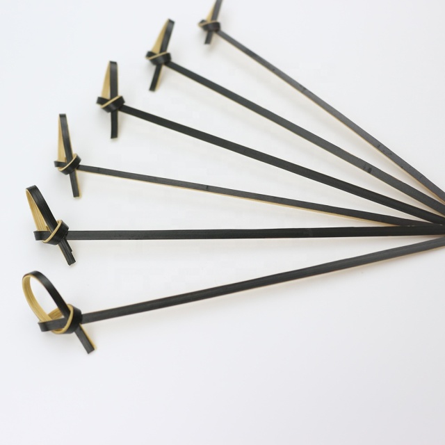 Factory price knotted looped  skewer  bamboo knot picks
