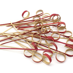 Factory Bestseller Bamboo Disposable Knot Skewer Fruit Fork