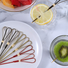 Biodegradable Disposable Bamboo Cutlery Fruit fork Mini stick for party