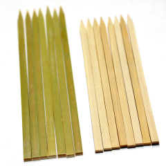 New Style Bamboo Flat Skewer High Quality Customize Bamboo Meat Skewers Sticks