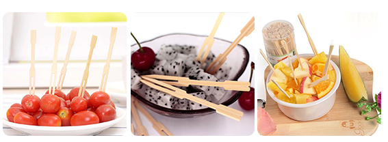 Non-Stick Wooden Ball Bamboo Fruit Cocktail Candy Stick For Party
