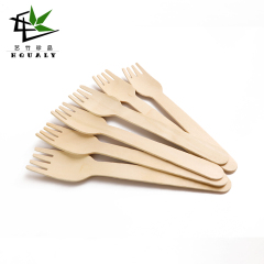 Wholesale 100% biodegradable compostable birch wood disposable wooden spoon knife fork