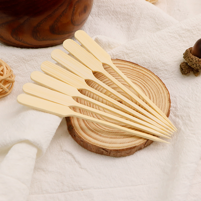 Biodegradable Bar Tools Food Picks Rocket Skewers Bamboo Paddle Skewers