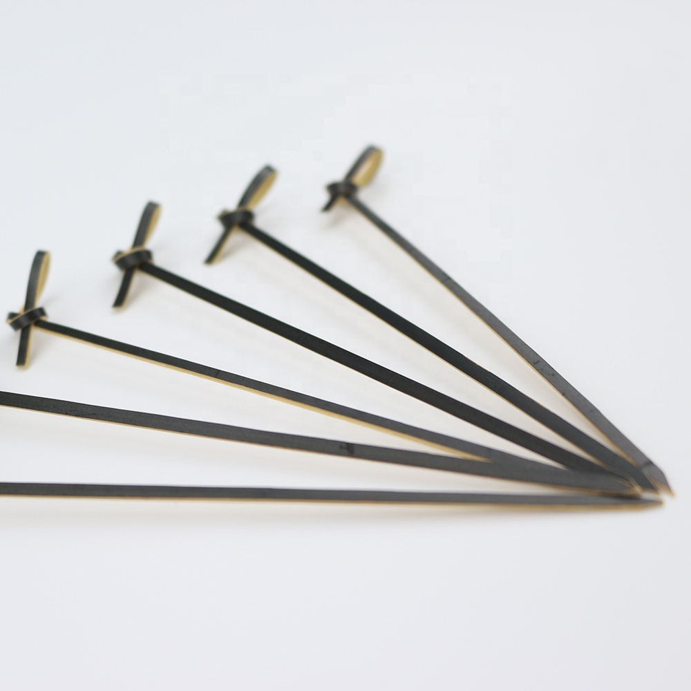Factory price knotted looped  skewer  bamboo knot picks