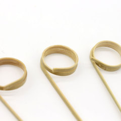Bamboo Knot Picks Loop Skewers Cocktail Fruit Picks