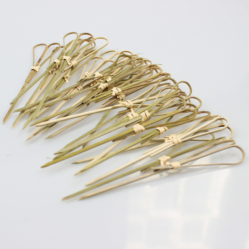 Biodegradable Disposable Bamboo Cutlery Fruit fork Mini stick for party