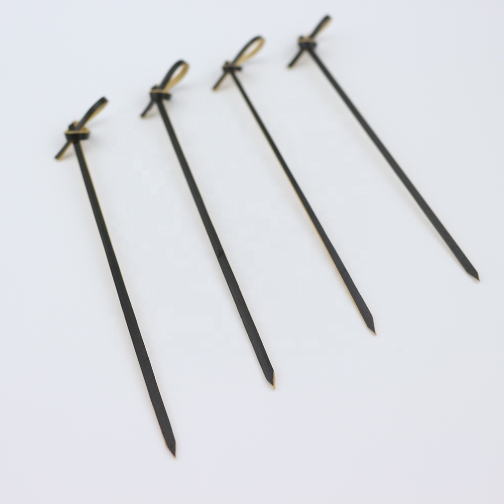 Factory price knotted looped  skewer  bamboo knot picks