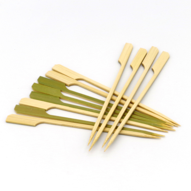 Wholesale green bamboo paddle skewer