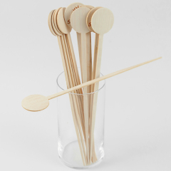 Bamboo coffee fruit stick animal characters bamboo drink stirring stick
