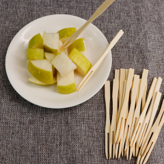 Bamboo Cocktail Forks, 3.5 Inch Natural Bamboo Forks, Toothpicks for Appetizers for Party/Catering/Dessert/Fruit