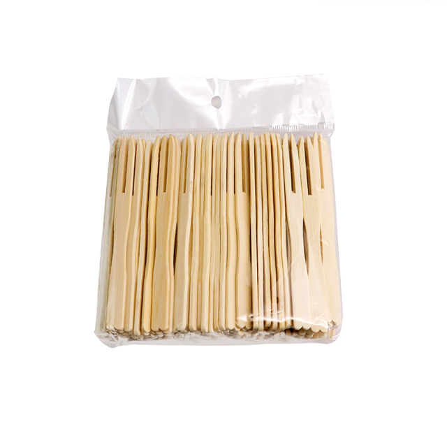 Children's Mini Kids Small  Disposable  Bamboo Fruit Fork  for Food