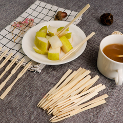 Bamboo Cocktail Forks, 3.5 Inch Natural Bamboo Forks, Toothpicks for Appetizers for Party/Catering/Dessert/Fruit