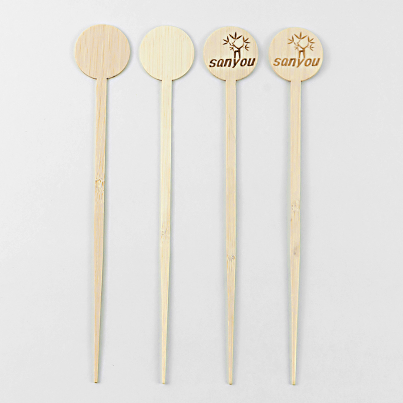Bamboo coffee fruit stick animal characters bamboo drink stirring stick