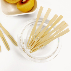Children's Mini Kids Small  Disposable  Bamboo Fruit Fork  for Food