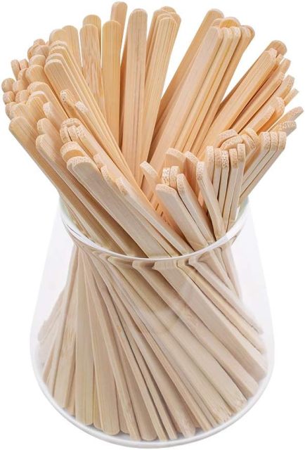 Bamboo Coffee Stirrers Individually Wrapped Disposable Beverage Stirrers Sticks Eco Friendly Biodegradable Round Stir Sticks