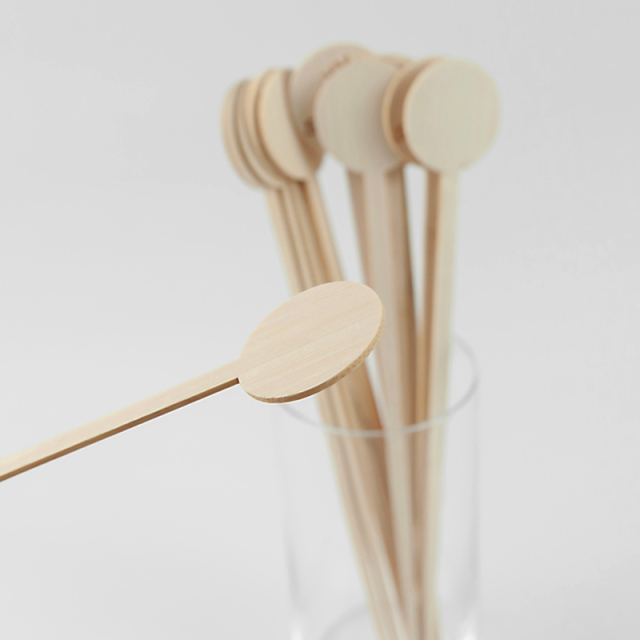 Bamboo coffee fruit stick animal characters bamboo drink stirring stick