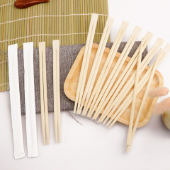 Disposable Chopsticks Bamboo Wooden Chopsticks Cooking Chopsticks Long Individually Wrapped Connected Chopsticks with Paper Sleeve for Sushi Asian Dishes