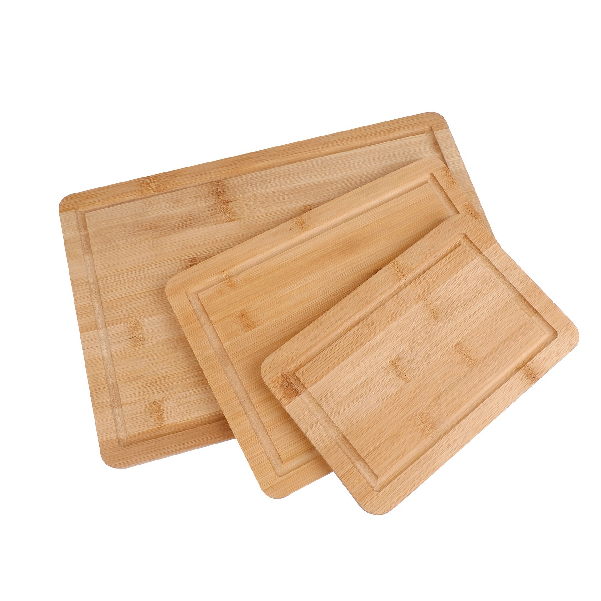 Custom Kitchen Heavy Duty Bamboo Cutting Boards With Juice Groove Handles