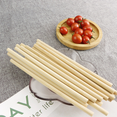 Custom logo biodegradable organic natural straw reusable drinking bamboo straw
