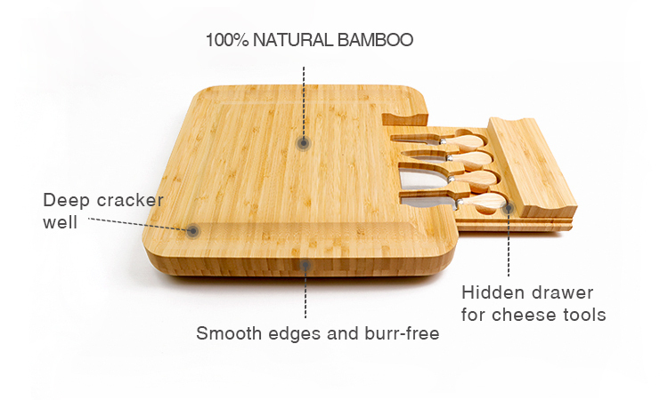 Wholesale Kitchen Tools Butter reused bamboo cheese board