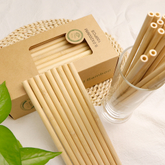 Top Seller Individually Biodegradable Bamboo Drinking Straws Disposable
