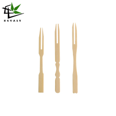 Children's Mini Kids Small  Disposable  Bamboo Fruit Fork  for Food