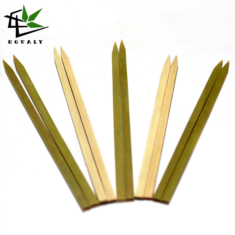 New Style Bamboo Flat Skewer High Quality Customize Bamboo Meat Skewers Sticks