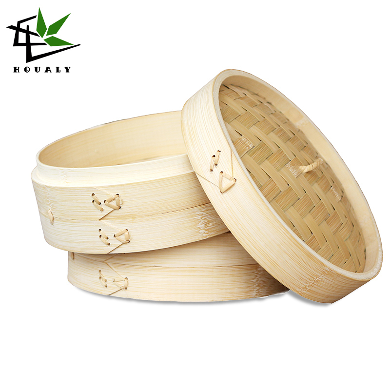 Eco-friendly food grade bamboo steamers reusable bamboo steamer