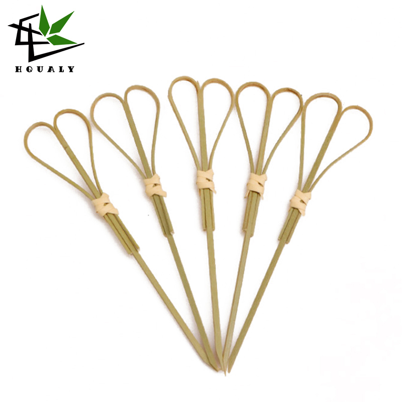 Biodegradable Disposable Bamboo Cutlery Fruit fork Mini stick for party