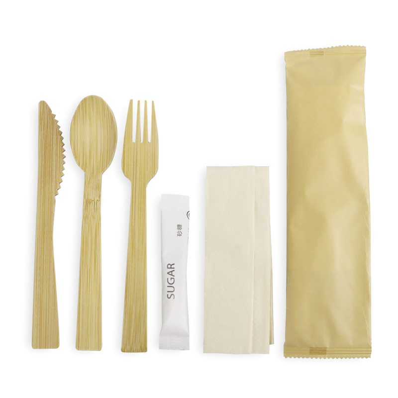 Biodegradable Disposable Eco Friendly Bamboo Fork Spoon Knife Bamboo Cutlery