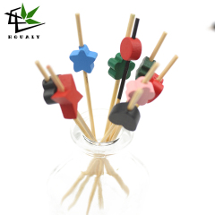 Non-Stick Wooden Ball Bamboo Fruit Cocktail Candy Stick For Party