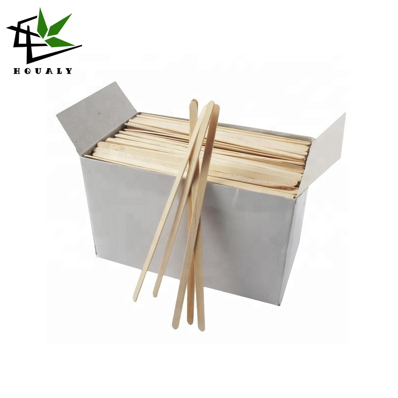 Disposable paper wrapped bamboo coffee stirrer