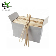 Disposable paper wrapped bamboo coffee stirrer