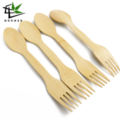 Disposable Bamboo Utensils 100% Eco-Friendly Bamboo Cutlery Set