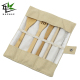 Travel Outdoor Portable Reusable Tableware Bamboo Utensils Knife Fork Spoon Chopsticks Straw Bamboo Cutlery Set