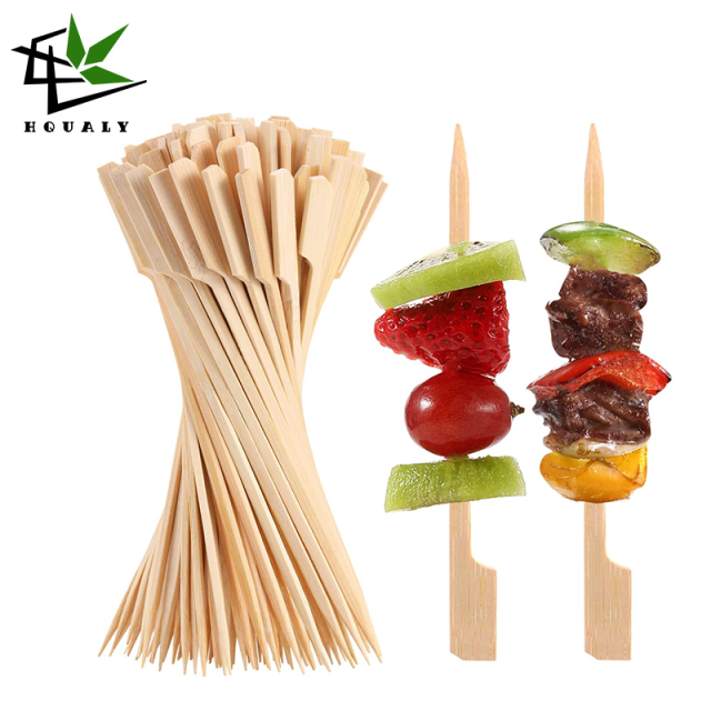 Wholesale Bamboo Disposable Paddle Skewer Grill Kebab Sticks BBQ Tools Set with Customize