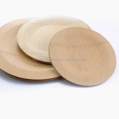 Natural Bamboo Biodegradable Disposable Dinner Plate Organic Pulp for Restaurant and Party Supply